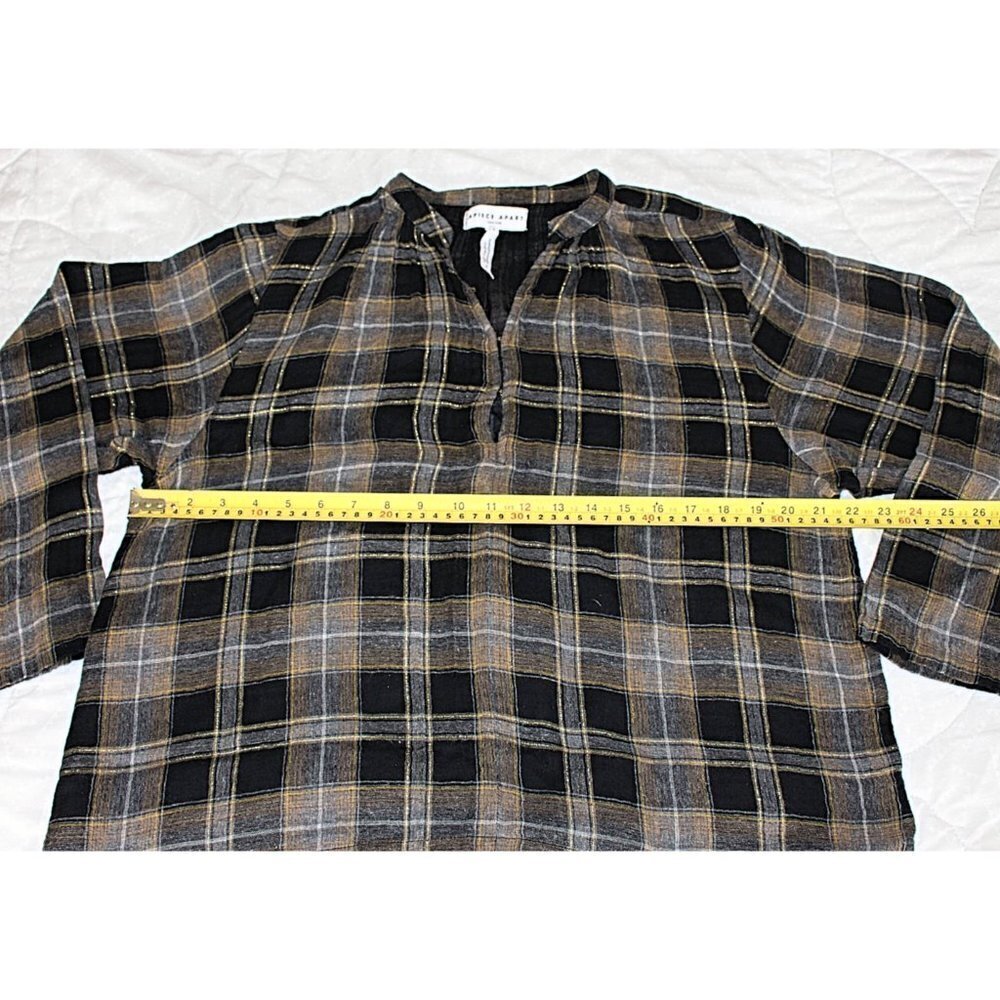 Apiece Apart - Agata Top - CP Shades Style Double Cotton Plaid w/Metallic, 4 - Picture 6 of 10